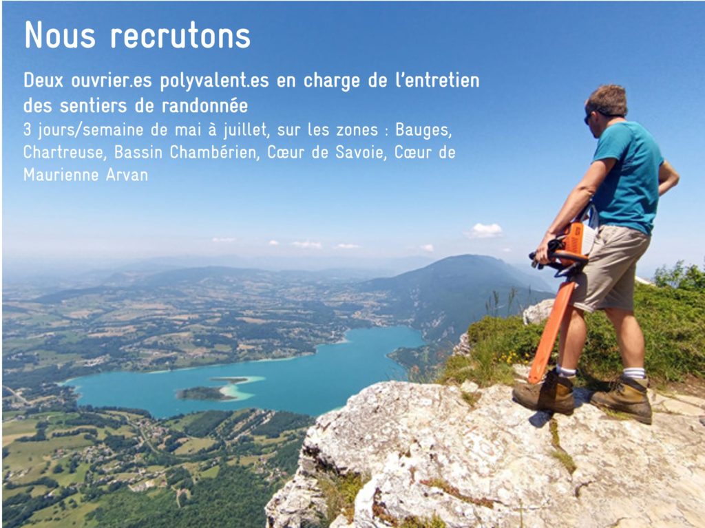 Recrutement pour l'entretien des sentiers de randonnée avec Atemia Equipement