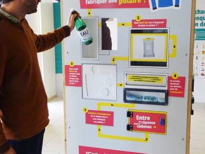 scénographie parcours pédagogique milieu industriel